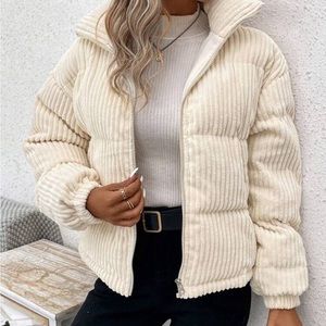 White puffer jacket